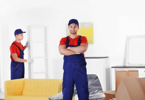 Professional movers handling a residential relocation in West London