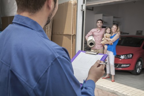 Man and van moving belongings in Nottinghill street setting
