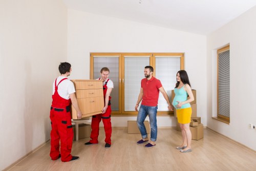 Careful loading for a property move in Nottinghill