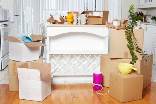 Removal team preparing equipment safely before a move