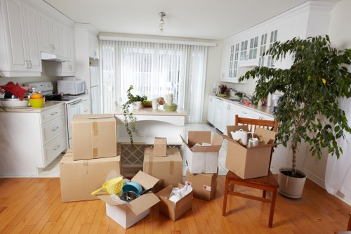Professional packing materials prepared for a move