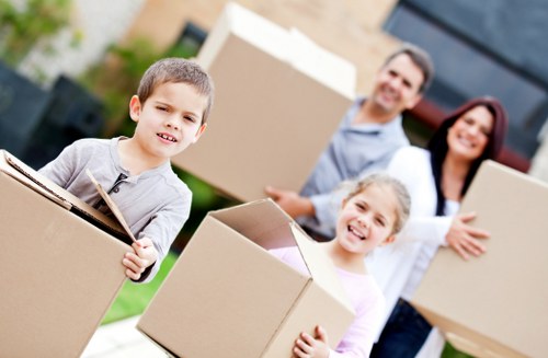 Household items being carried through a Nottinghill property