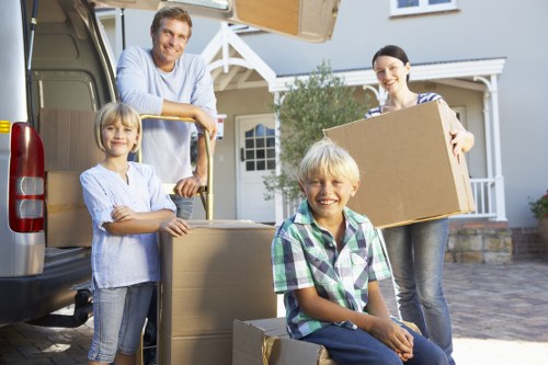 Local moving team navigating residential streets in Nottinghill