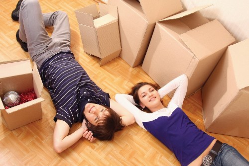 A well-organised moving process in Notting Hill with labelled boxes
